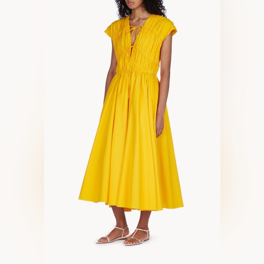Tove Ceres Cotton Midi Dress Golden Yellow New with Tags! - Picture 7 of 15